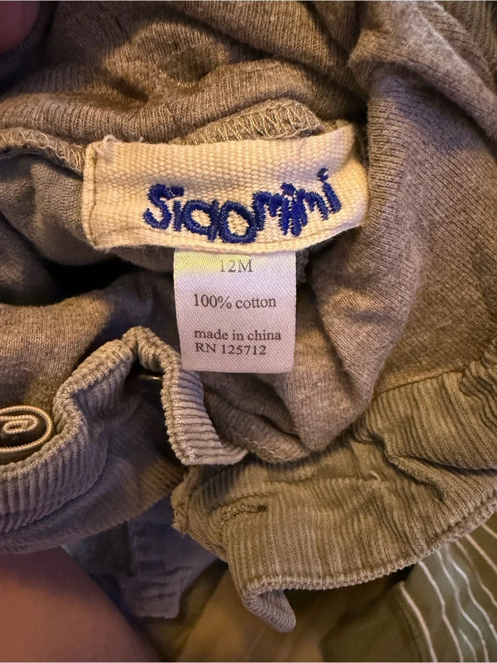 12 month Kids Neutral & Olive Bottoms Trio - Beige, Olive, Gray Pants